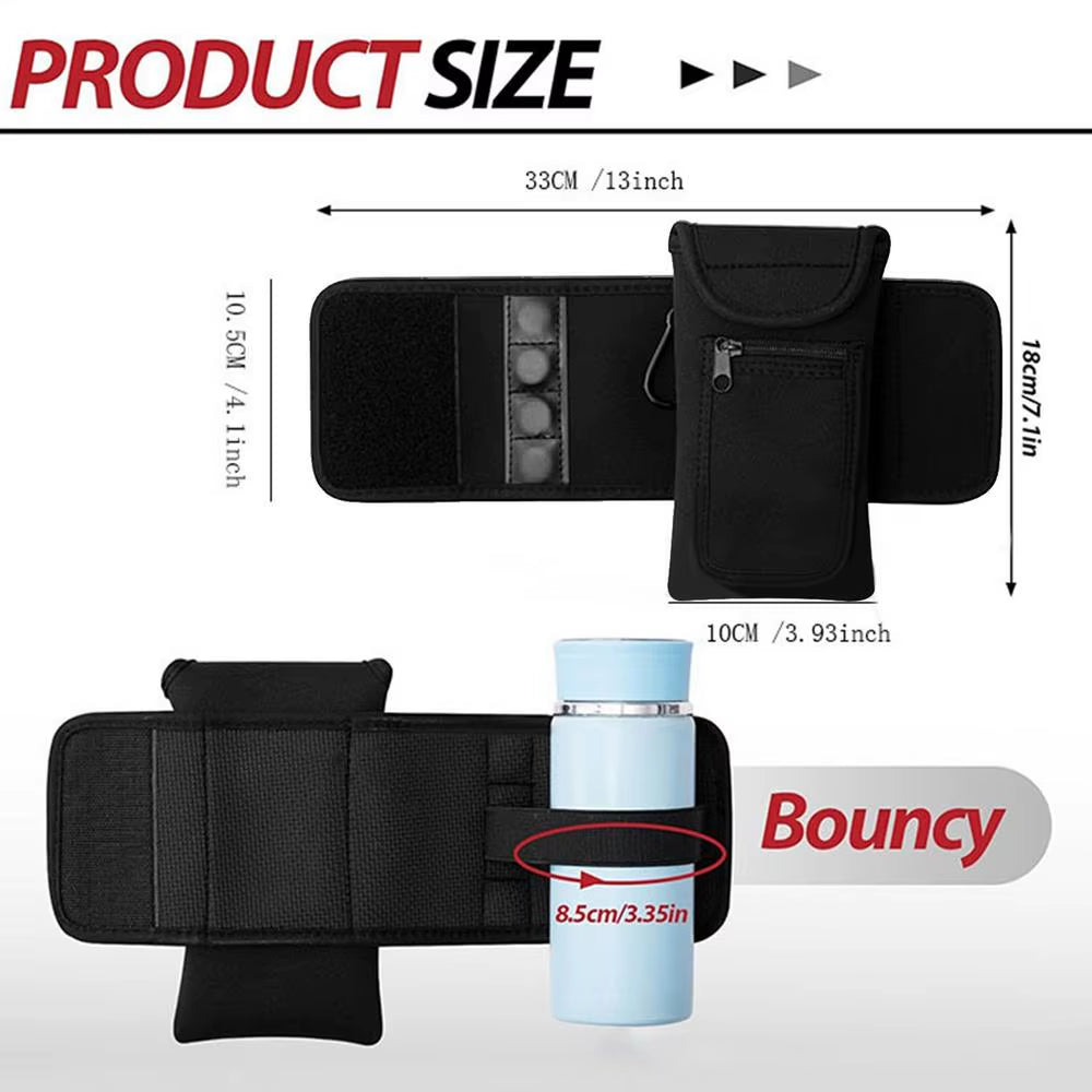 Magnetic Portable Gym Water Bottle Bag Magnetic Bottle Sleeve Pouch Gym Phone Sling Bag Easy Attachment to Metal Surface